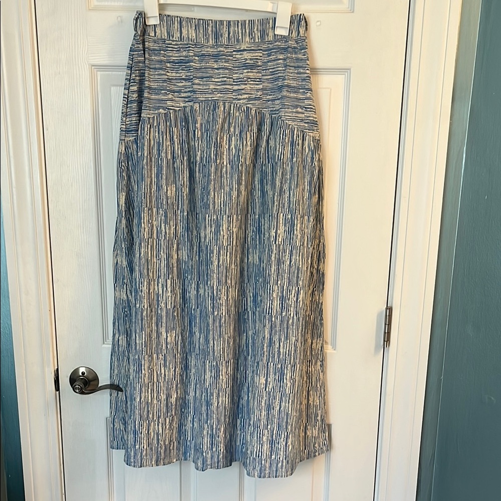 Blue and White Maxi Skirt‎